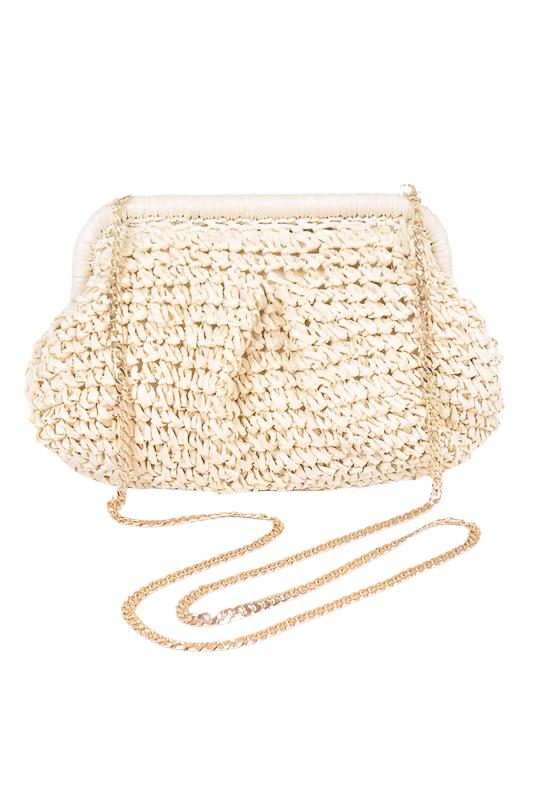 TEEK - Color Straw Crossbody Bag BAG TEEK FG Ivory  