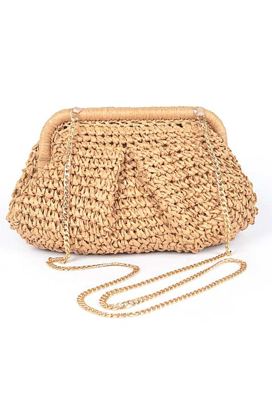 TEEK - Color Straw Crossbody Bag BAG TEEK FG Khaki  