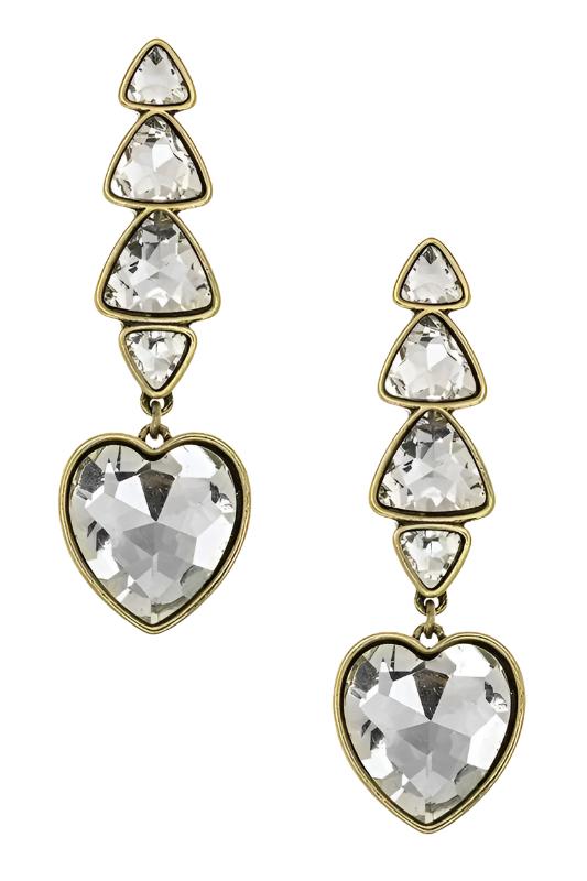 TEEK - Dangle Crystal Heart Earrings JEWELRY TEEK FG   