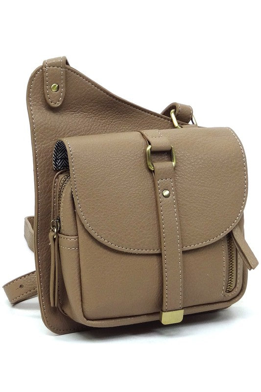 TEEK - Flat Crossbody Bag BAG TEEK FG MOCHA