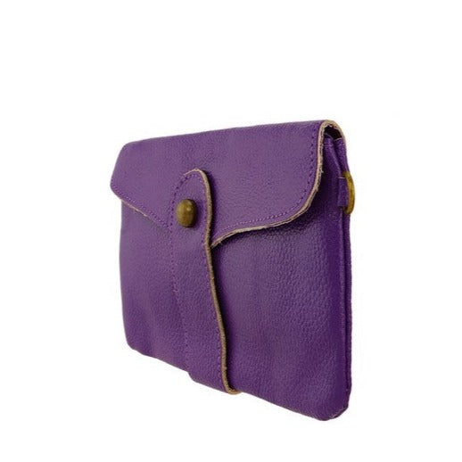 TEEK - Purple Genuine Leather Envelope Bag BAG TEEK FG   