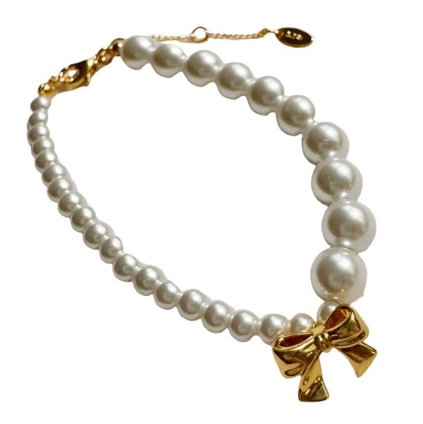 TEEK - Dangle Bow Pearl Bracelet JEWELRY TEEK FG   