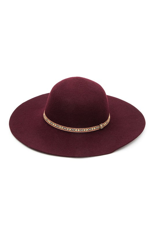 TEEK - Wool Felt Fashion Floppy Hat HAT TEEK FG Burgundy  
