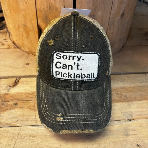 TEEK - Black Sorry. Can't.Pickleball Hat HAT TEEK FG   