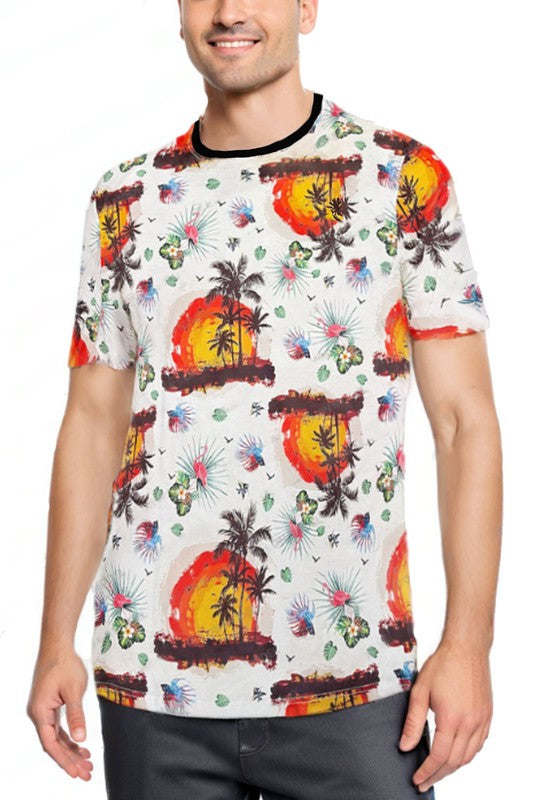 TEEK - Mens Allover Print Short Sleeve Shirt TOPS TEEK FG AP01 S 