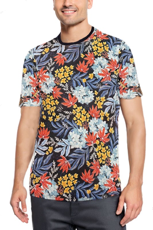 TEEK - Tropical Print Short Sleeve Tshirt