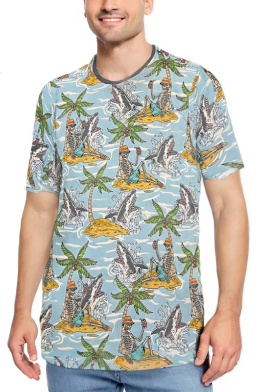 TEEK - Tropical Print Short Sleeve Tshirt