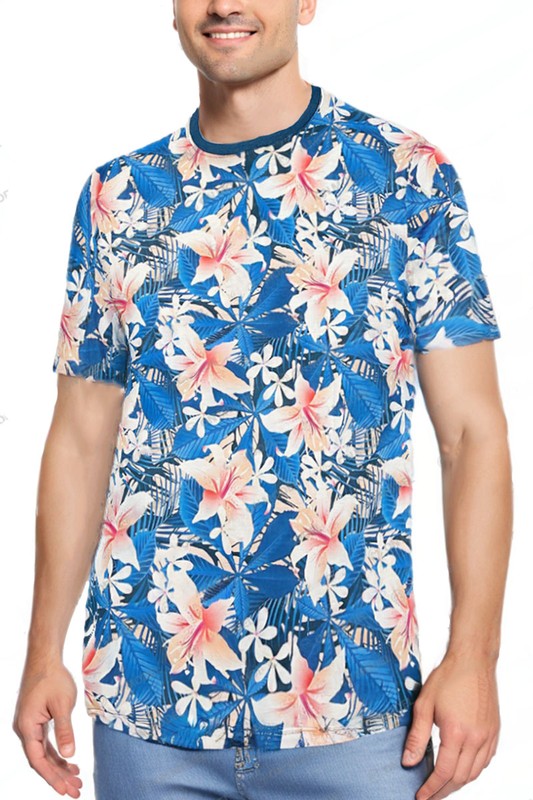 TEEK - Tropical Print Short Sleeve Tshirt