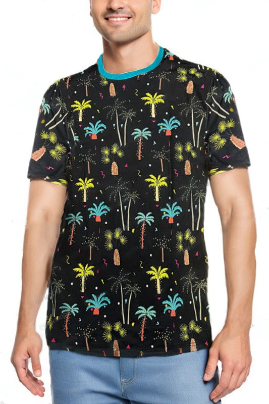 TEEK - Tropical Print Short Sleeve Tshirt