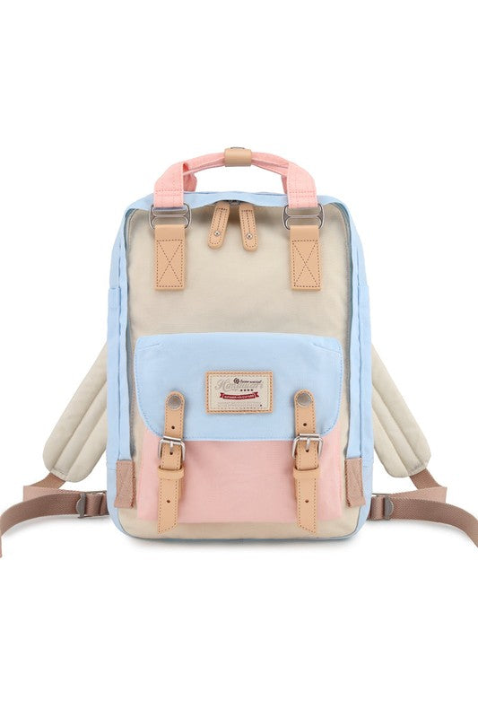 TEEK - 14.9 VINTAGE WATERPROOF BACKPACK-MULTI BAG TEEK FG PINK/BLUE/IVORY  