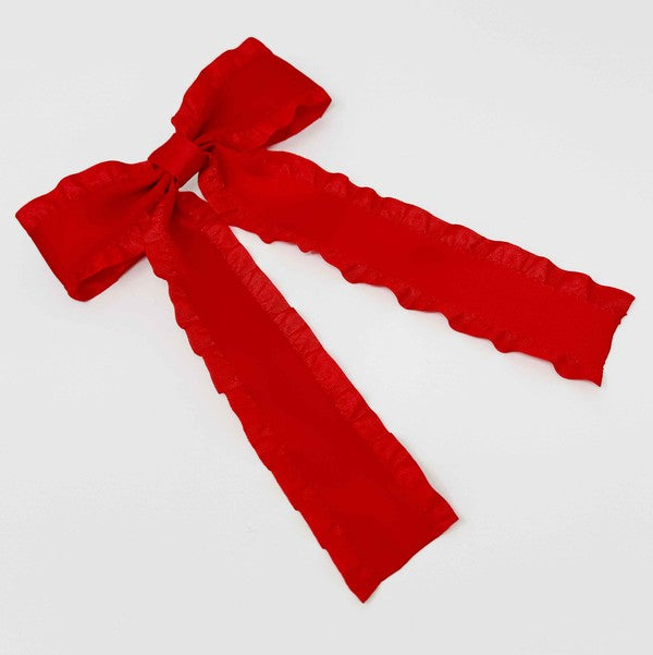 TEEK - Love Game Frill Bow Hair Clip HAIR SUPPLIES TEEK FG Red  