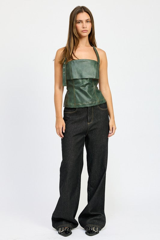 TEEK - BACK FLEECE LINED DENIM PANTS JEANS TEEK FG