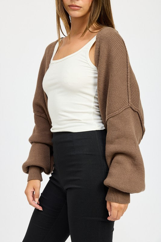TEEK - OVERSIZED SHRUG CARDIGAN SWEATER TEEK FG