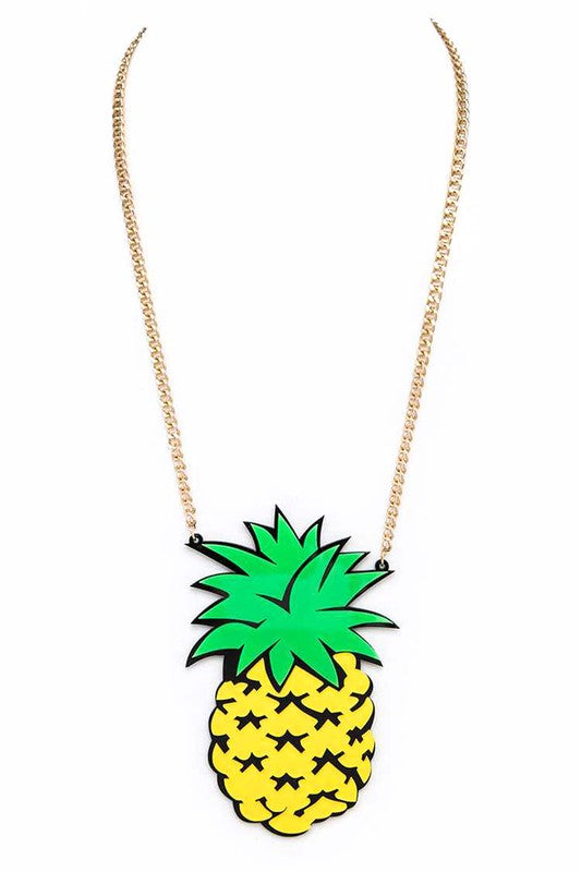 TEEK - Pineapple Iconic Oversize Pendant Necklace JEWELRY TEEK FG   