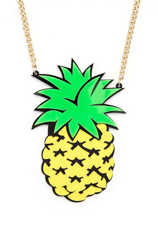 TEEK - Pineapple Iconic Oversize Pendant Necklace JEWELRY TEEK FG   