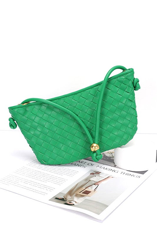 TEEK - Weaved Faux Leather Easy Shoulder Bag BAG TEEK FG Green  