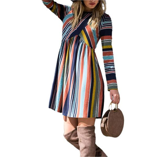 TEEK - Multi Color Cross Stripe Dress DRESS TEEK FG S  