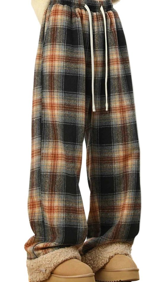 TEEK - Mens Plus Size Plaid Wide Leg Pants PANTS TEEK Trend Multicolor M