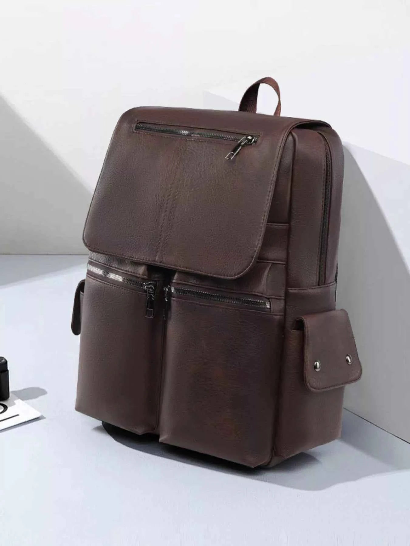 TEEK - Leather Flapover Backpack Bag BAG TEEK Trend
