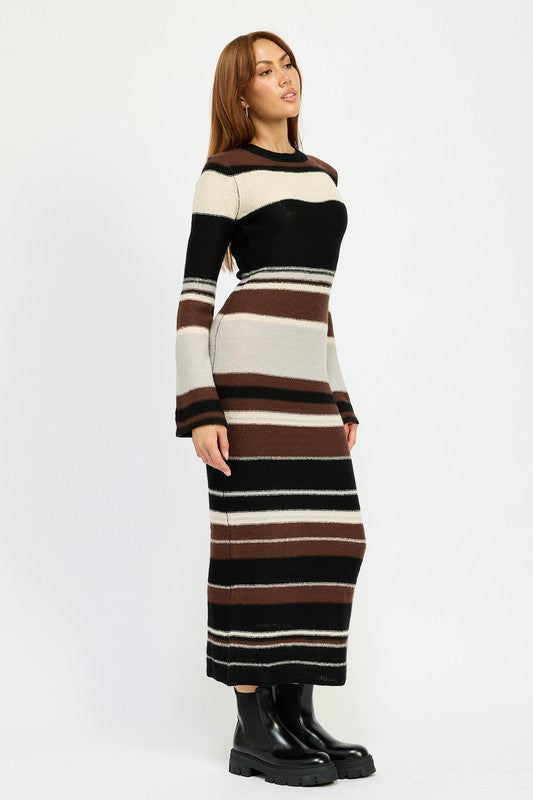 TEEK - BRIAN MULTI STRIPE BODYCON DRESS DRESS TEEK FG   