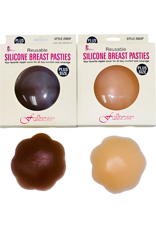 TEEK - Plus Size Silicone Nipple Cover Adhesive BRA TEEK FG Mocha(Brown)