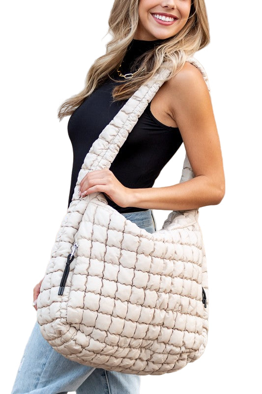 TEEK - Taylor Quilted Puffer Tote BAG TEEK FG Almond