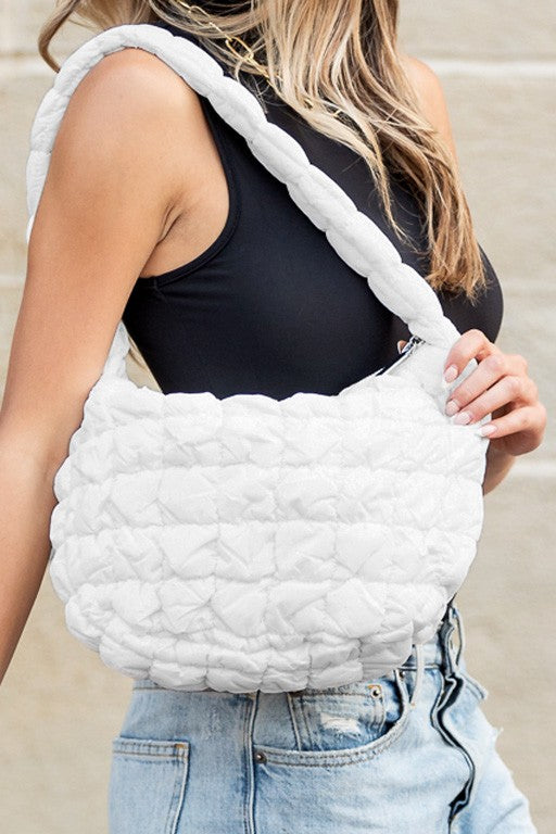 TEEK - Dale Quilted Puffer Shoulder Bag BAG TEEK FG White