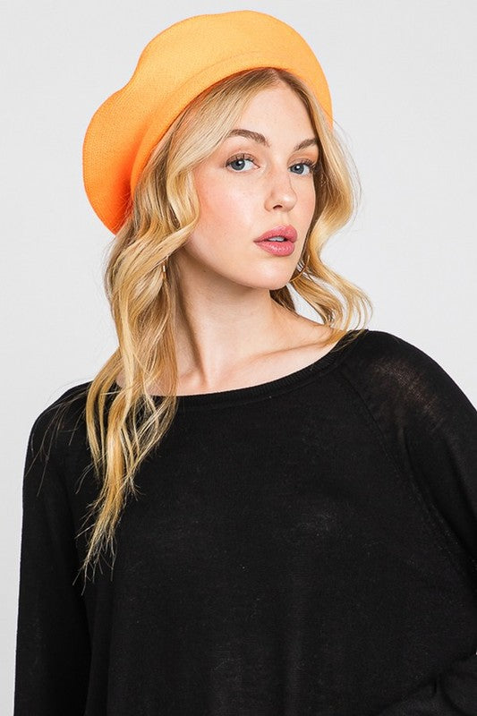 TEEK - French Girl Fashion Beret TEEK FG Neon Orange