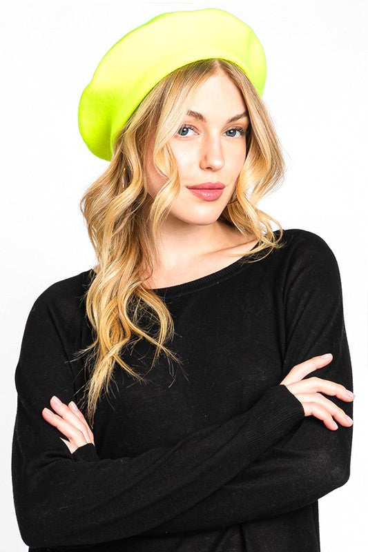 TEEK - French Girl Fashion Beret TEEK FG Neon Yellow