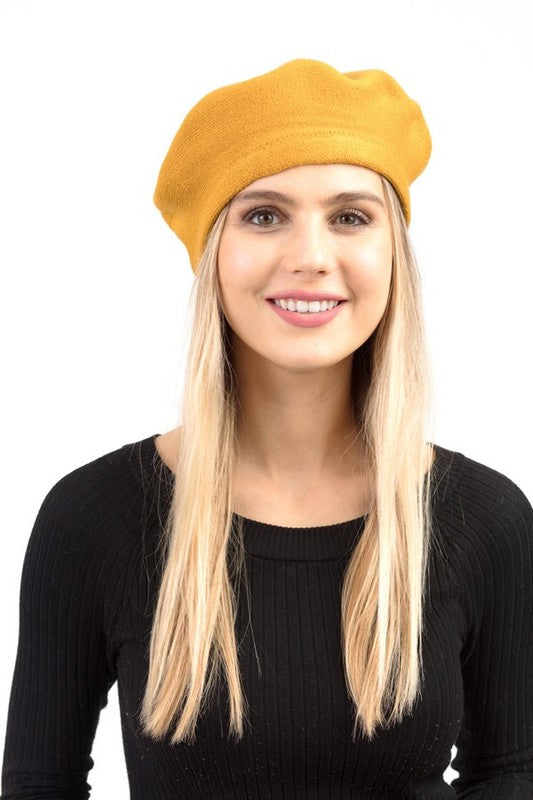 TEEK - French Girl Fashion Beret HAT TEEK FG Mustard