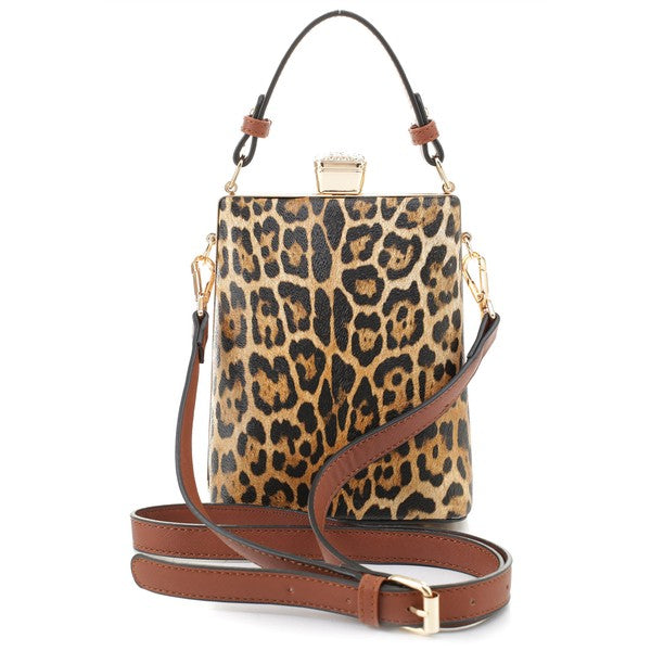 TEEK - Leopard Frame Crossbody Satchel BAG TEEK FG   