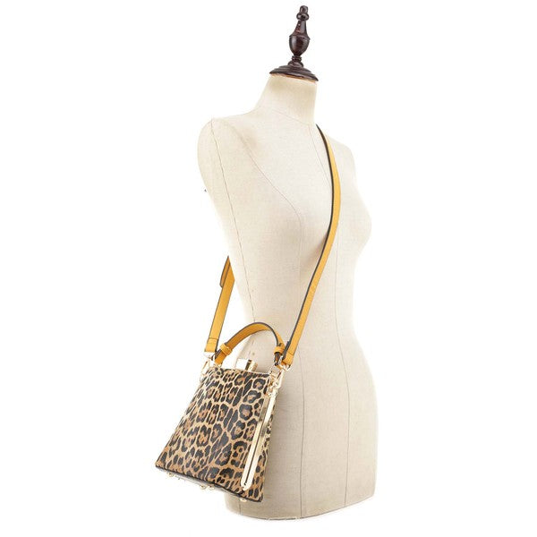 TEEK - Leopard Frame Crossbody Satchel BAG TEEK FG   