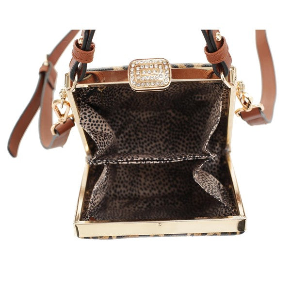 TEEK - Leopard Frame Crossbody Satchel BAG TEEK FG   