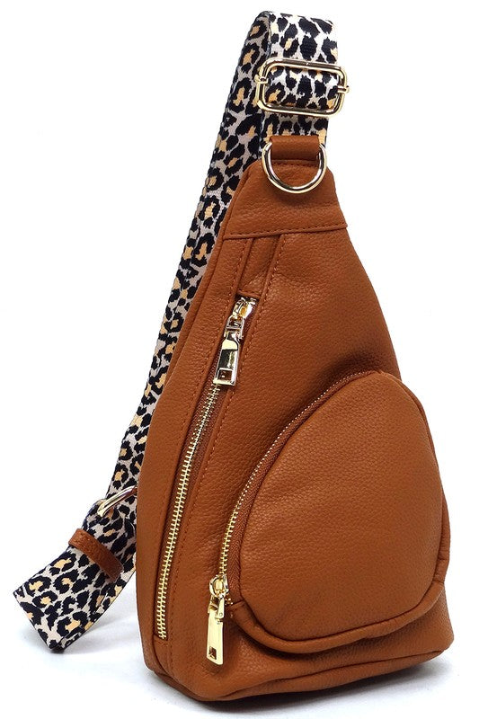 TEEK - Leopard Strap Sling Backpack BAG TEEK FG BROWN  