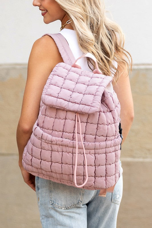 TEEK - Stevie Quilted Puffer Backpack BAG TEEK FG Mauve  