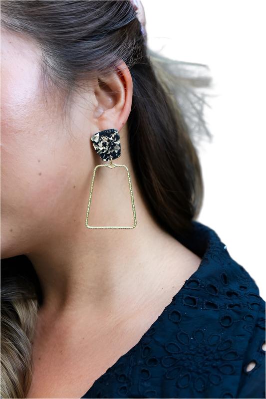 TEEK - Ariana Black Gold Flake Earrings JEWELRY TEEK FG   