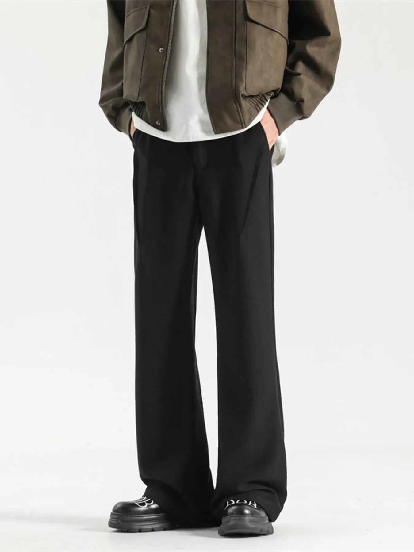 TEEK - Mens Full Size Wide Leg Casual Pants Plus Size PANTS TEEK Trend