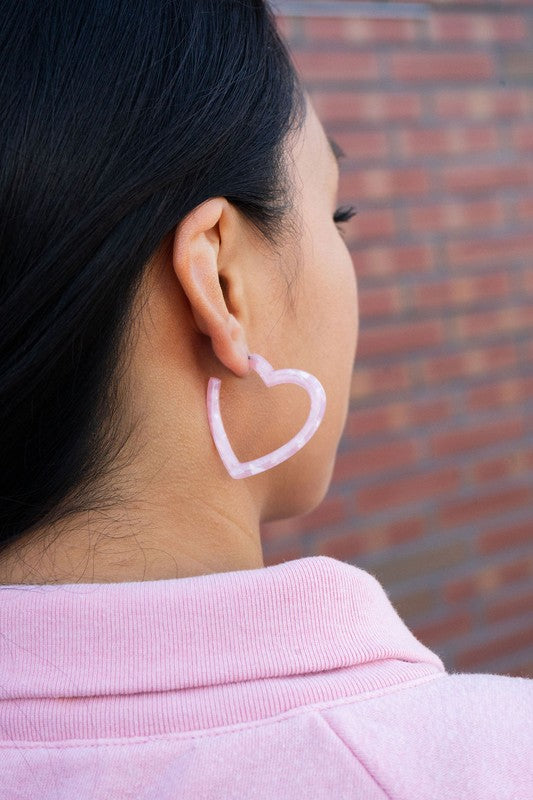 TEEK - Heart Hoops - Pink JEWELRY TEEK FG