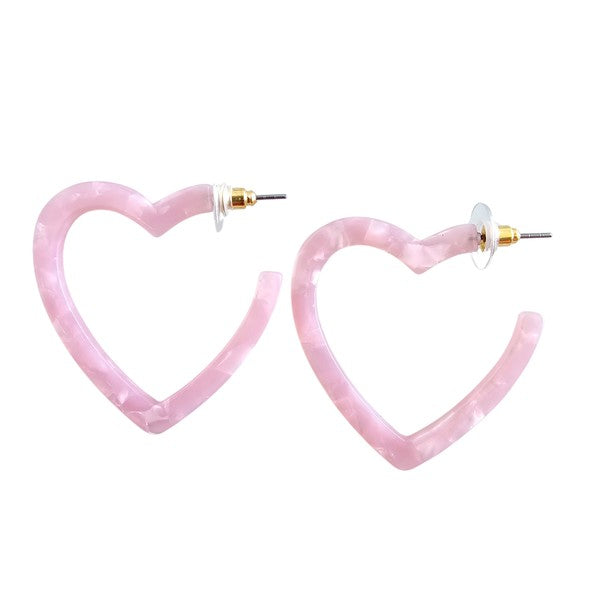 TEEK - Heart Hoops - Pink JEWELRY TEEK FG