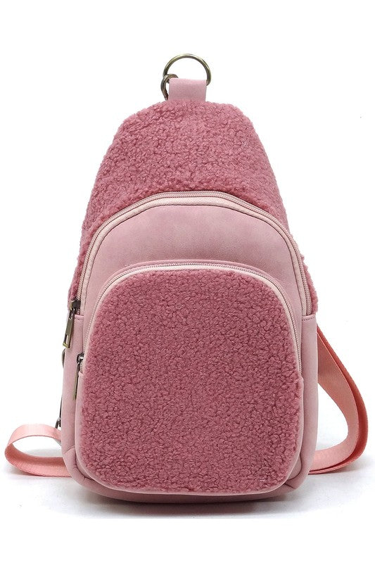 TEEK - Terry Fur Sling Bag Backpack BAG TEEK FG BLUSH