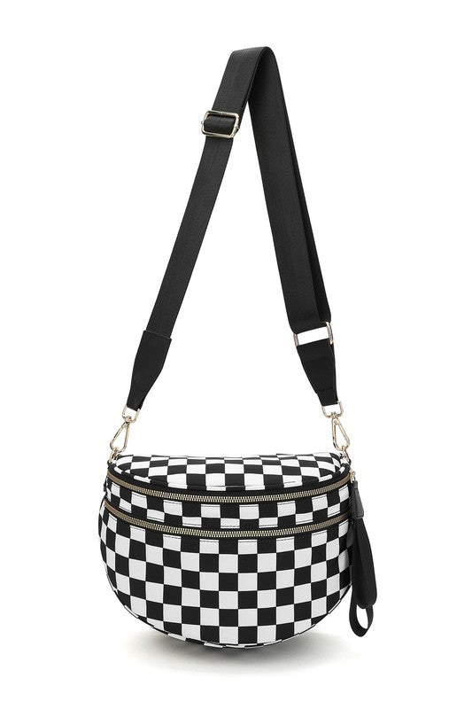 TEEK - Frankie Oversize Double Zip Print Crescent Sling BAG TEEK FG