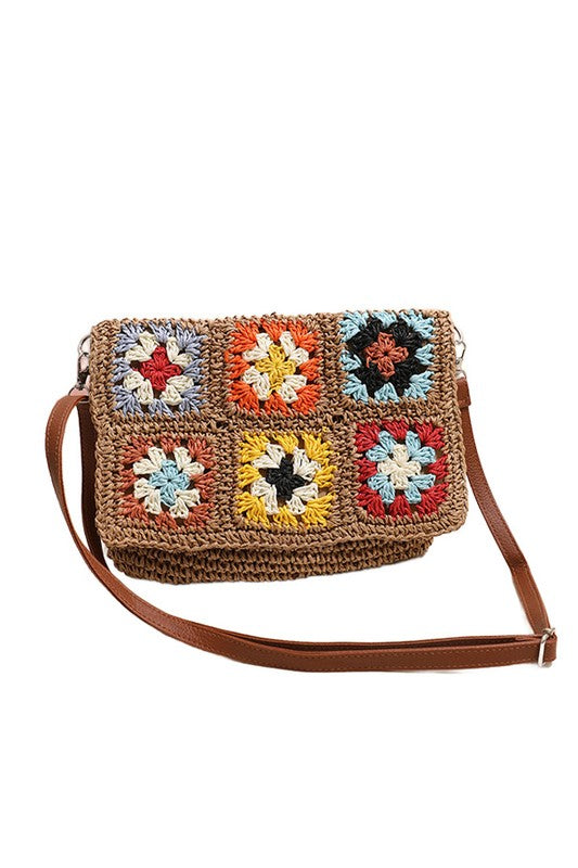 TEEK - Sylvie Foldover Crochet Woven Crossbody BAG TEEK FG