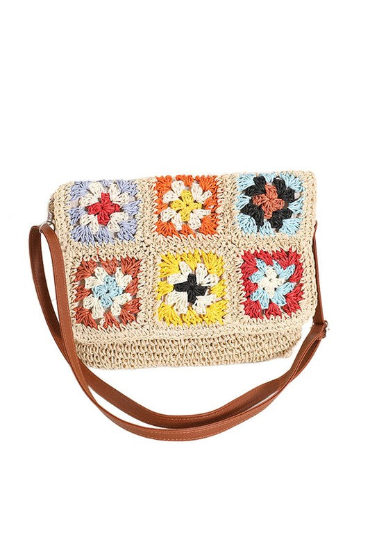 TEEK - Sylvie Foldover Crochet Woven Crossbody BAG TEEK FG