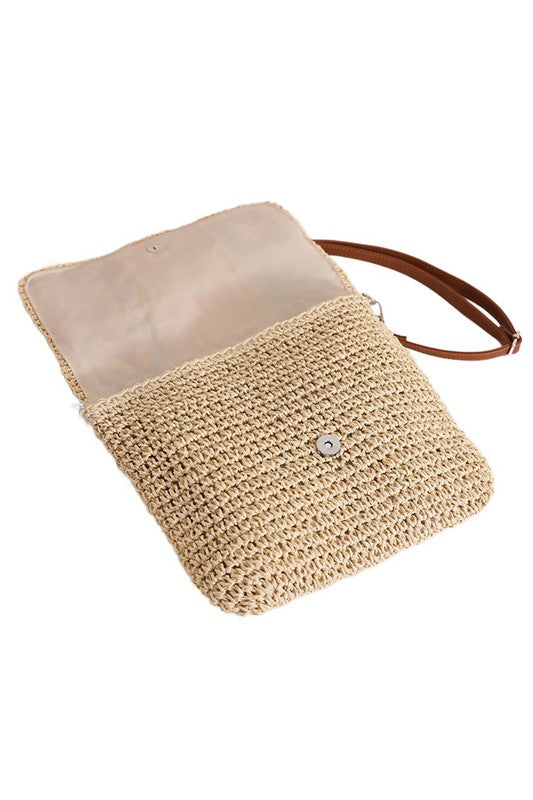 TEEK - Sylvie Foldover Crochet Woven Crossbody BAG TEEK FG