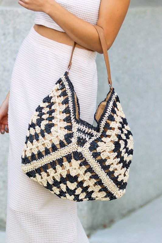 TEEK - Dahlia Woven Straw Shoulder Bag BAG TEEK FG