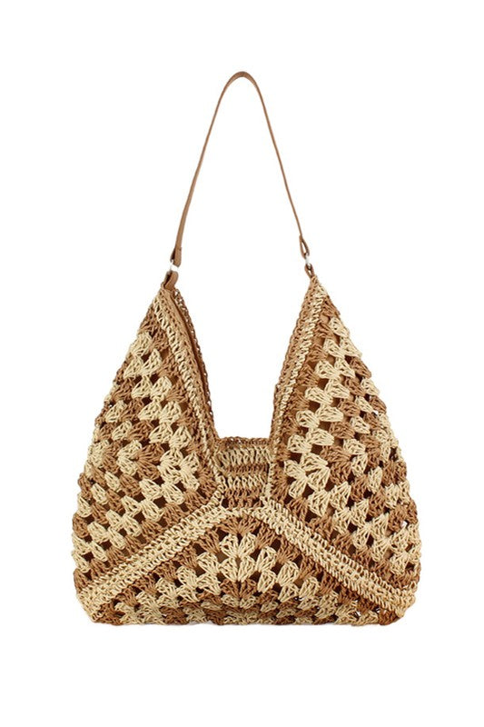 TEEK - Dahlia Woven Straw Shoulder Bag BAG TEEK FG