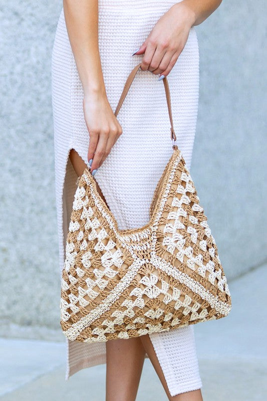 TEEK - Dahlia Woven Straw Shoulder Bag BAG TEEK FG