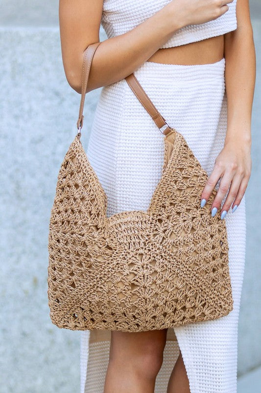TEEK - Dahlia Woven Straw Shoulder Bag BAG TEEK FG