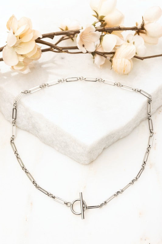 TEEK - 18K STAINLESS STEEL TOGGLE CHAIN NECKLACE JEWELRY TEEK FG