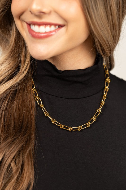 TEEK - 18K STAINLESS STEEL BARBED WIRE CHAIN NECKLACE JEWELRY TEEK FG